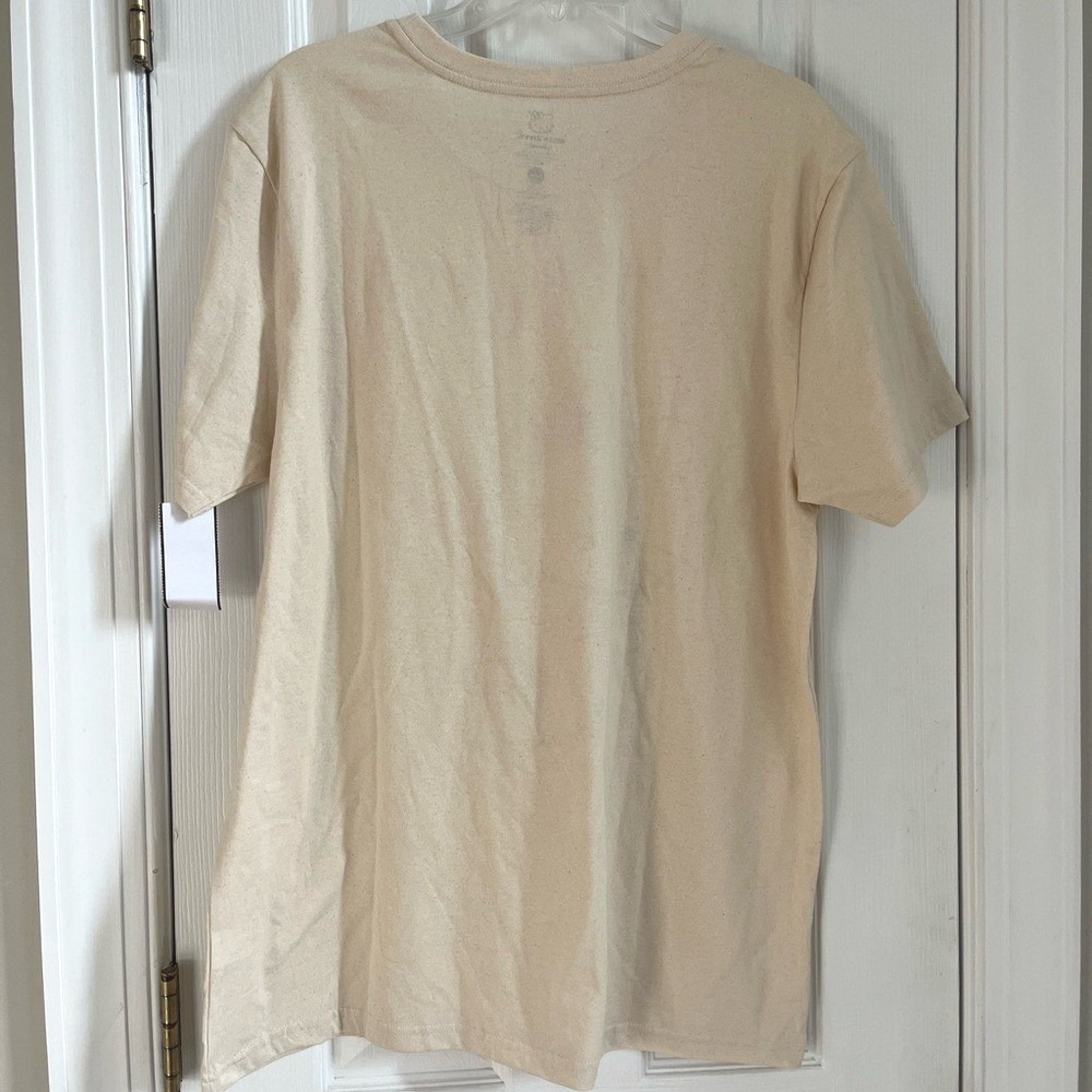 Sanrio Hello Kitty Short Sleeve Crewneck T Shirt Large Beige NWT Unisex Novelty - Picture 4 of 8